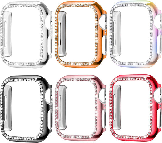 Suitable for iwatch8 Apple Watch Case Protection Case PC Single Row Diamond Hollow Case 41MM45MM eprolo